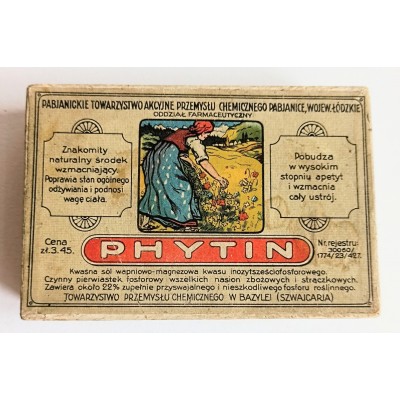 Pudełko reklamowe po środku wzmacniającym Phytin 